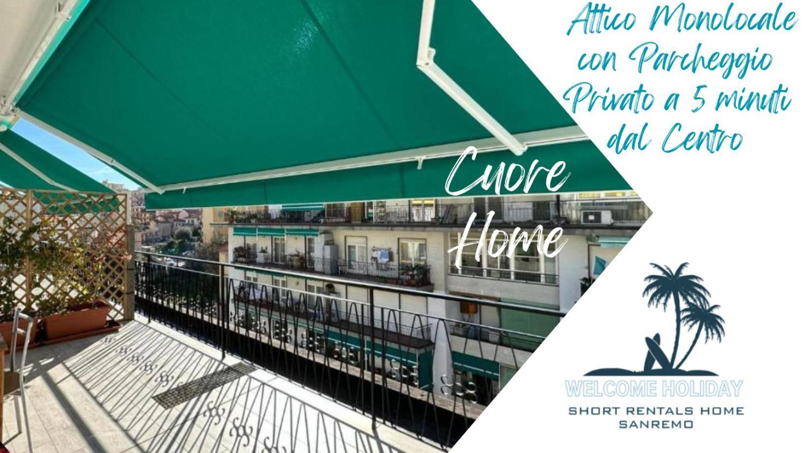 Wh - Cuore Home - Attico Monolocale Con Parcheggio Gratuito - 5 Minuti Dal Centro - Wifi San Remo Zewnętrze zdjęcie